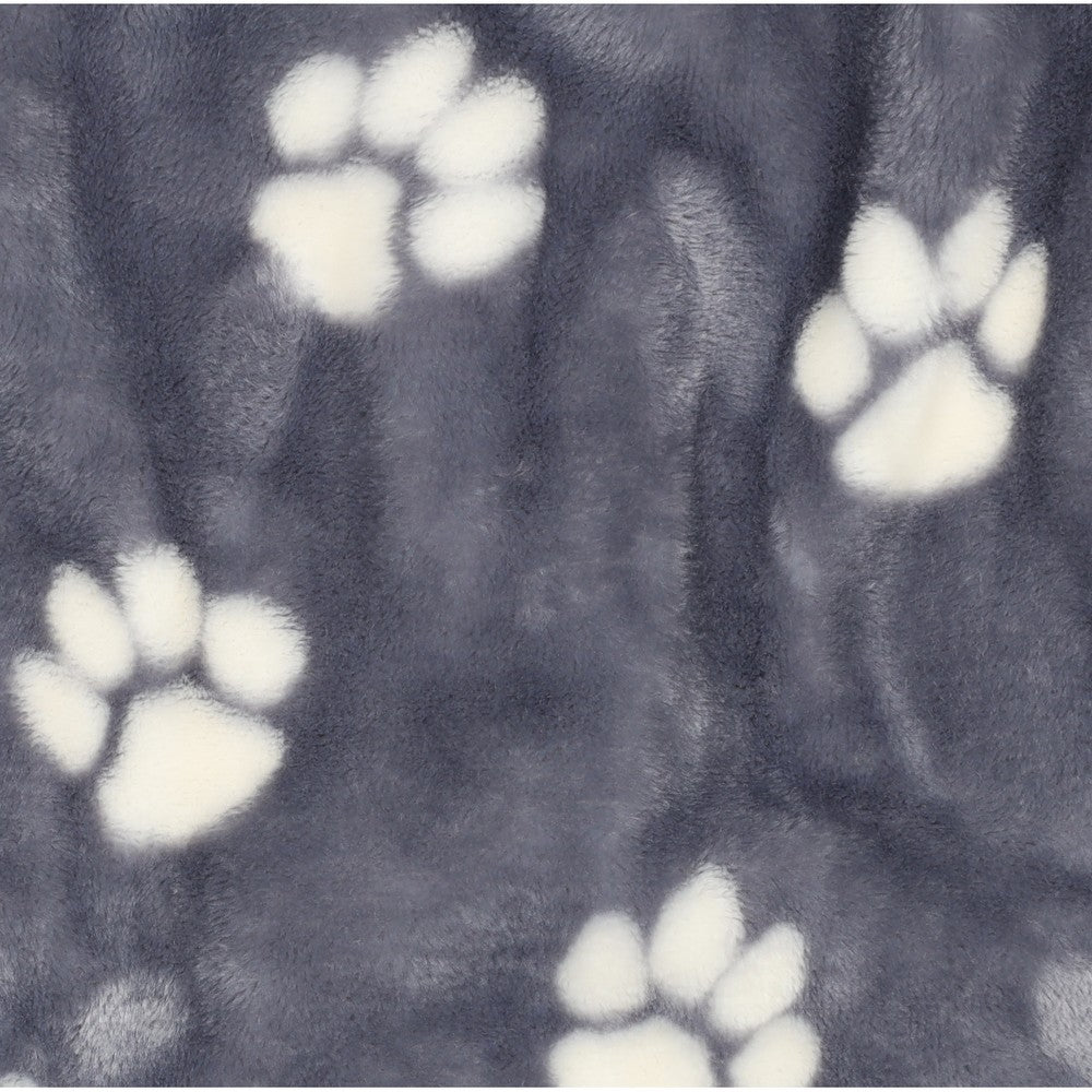 Plüschfleece Tatze grau