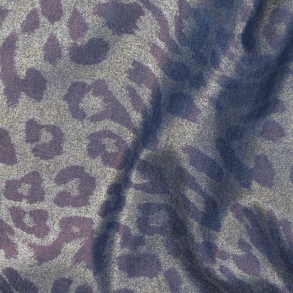 Baumwolle Leoprint Jeans Glitzer Folie