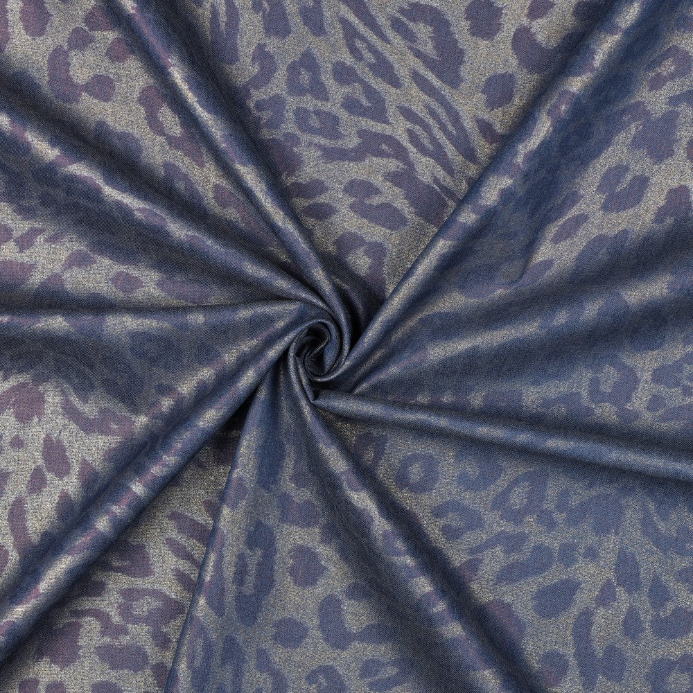 Baumwolle Leoprint Jeans Glitzer Folie