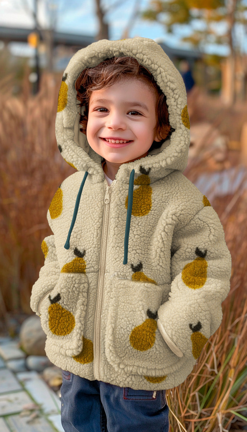 Teddy Fleece Jacquard Birne