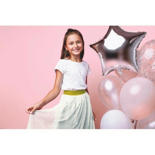 Soft Tüll Uni mit Goldglitzer rose
