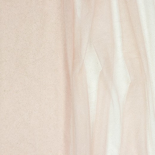 Soft Tüll Uni mit Goldglitzer rose