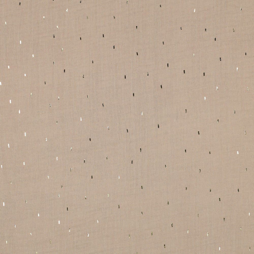 Musselin mit Glitzer beige gold