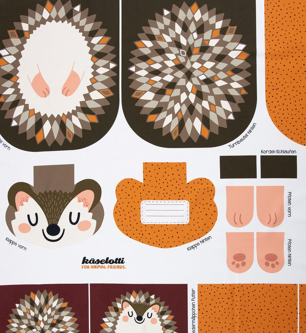 Canvas Tierbeutel Käselotti Igel