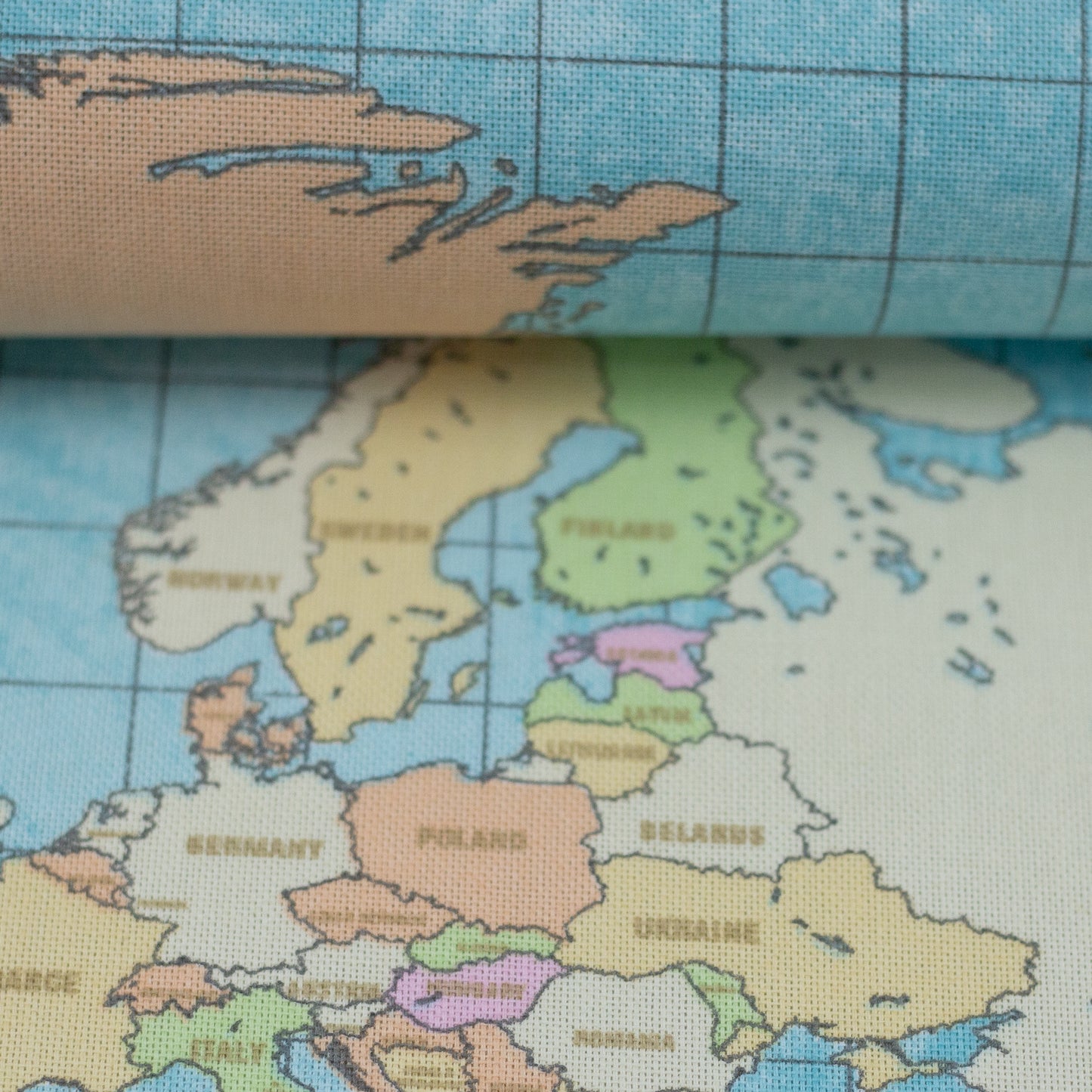 Canvas Leinenoptik „Amar“ Weltkarte Swafing