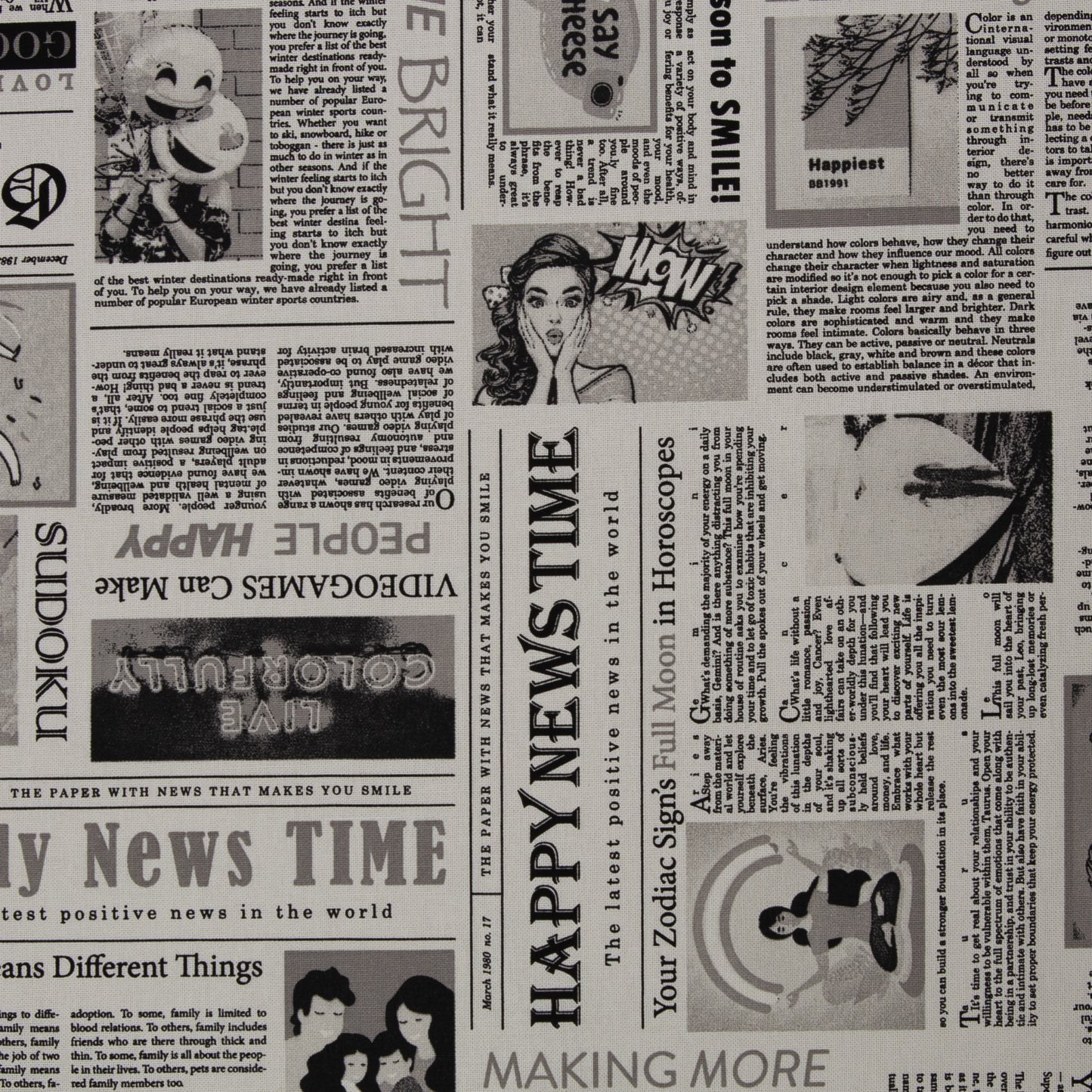 Canvas Leinenoptik „Amar“ Zeitung Swafing
