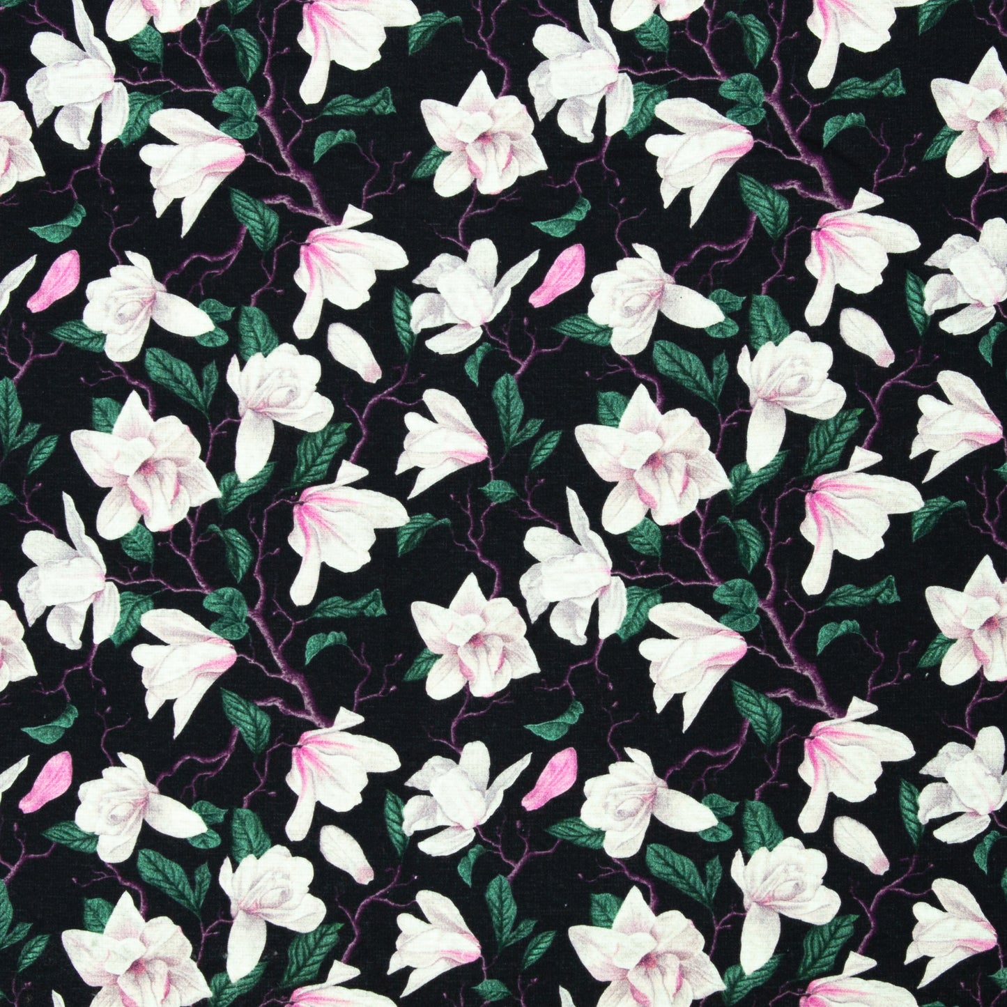 Alpenfleece "Isla“ Swafing Blüten schwarz