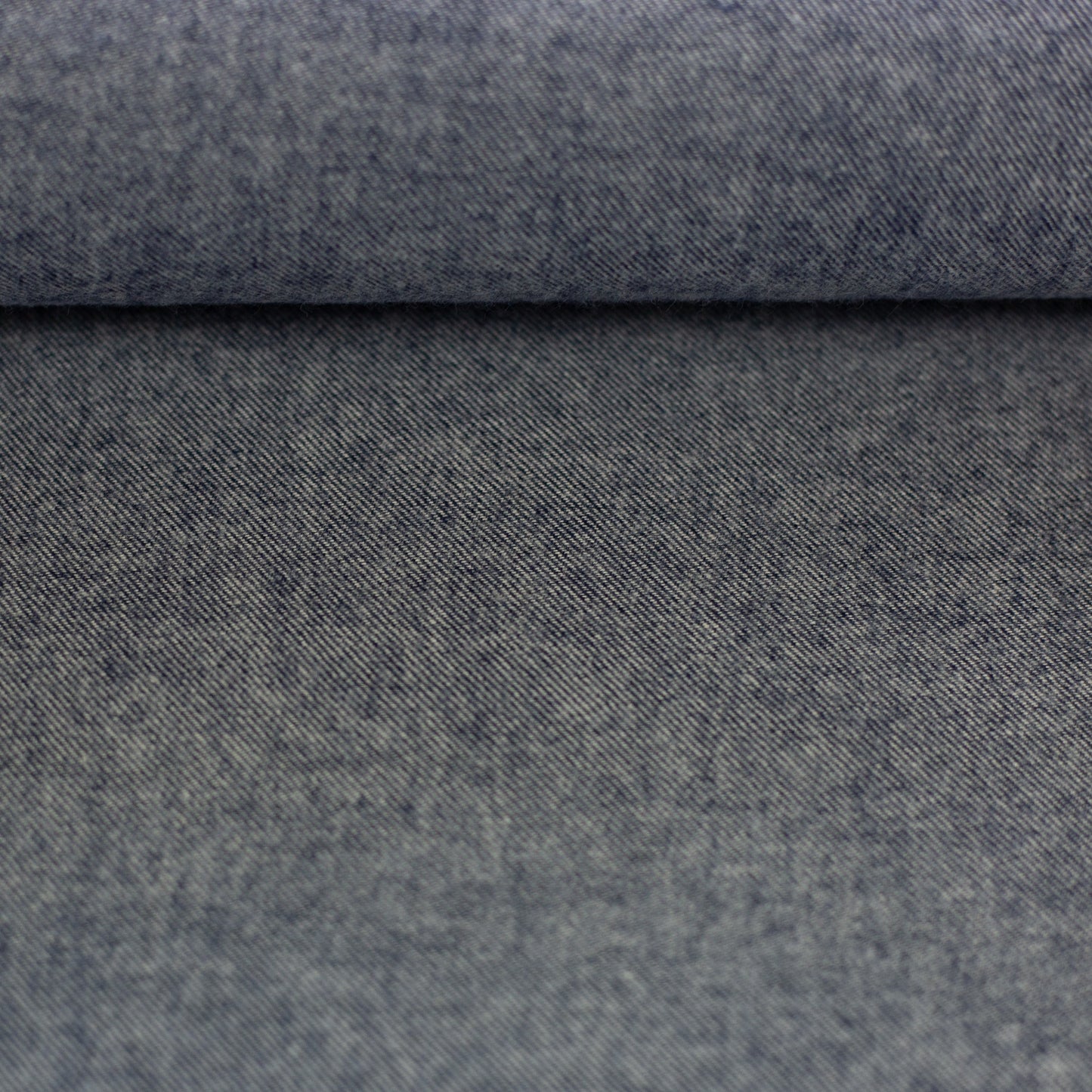 Baumwolle Flanell grau-blau meliert Hudson Swafing