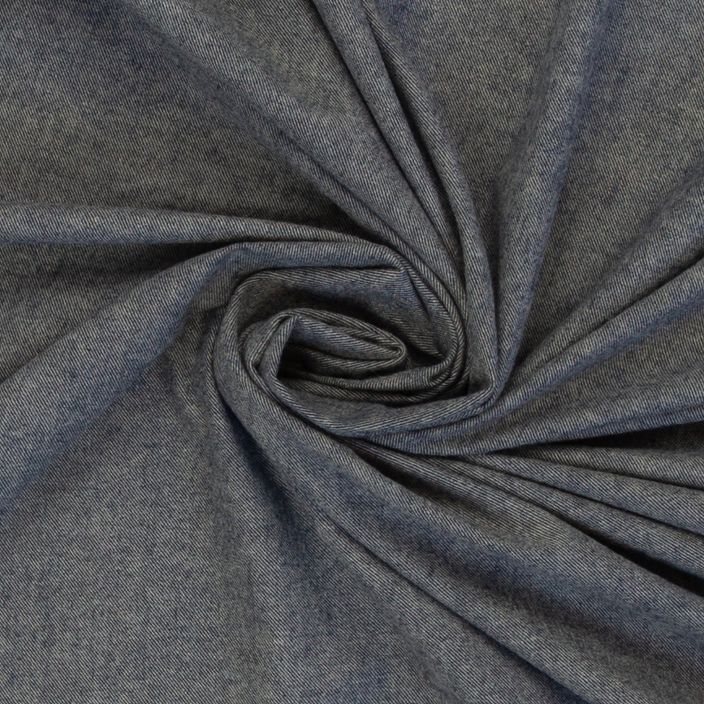Baumwolle Flanell grau-blau meliert Hudson Swafing