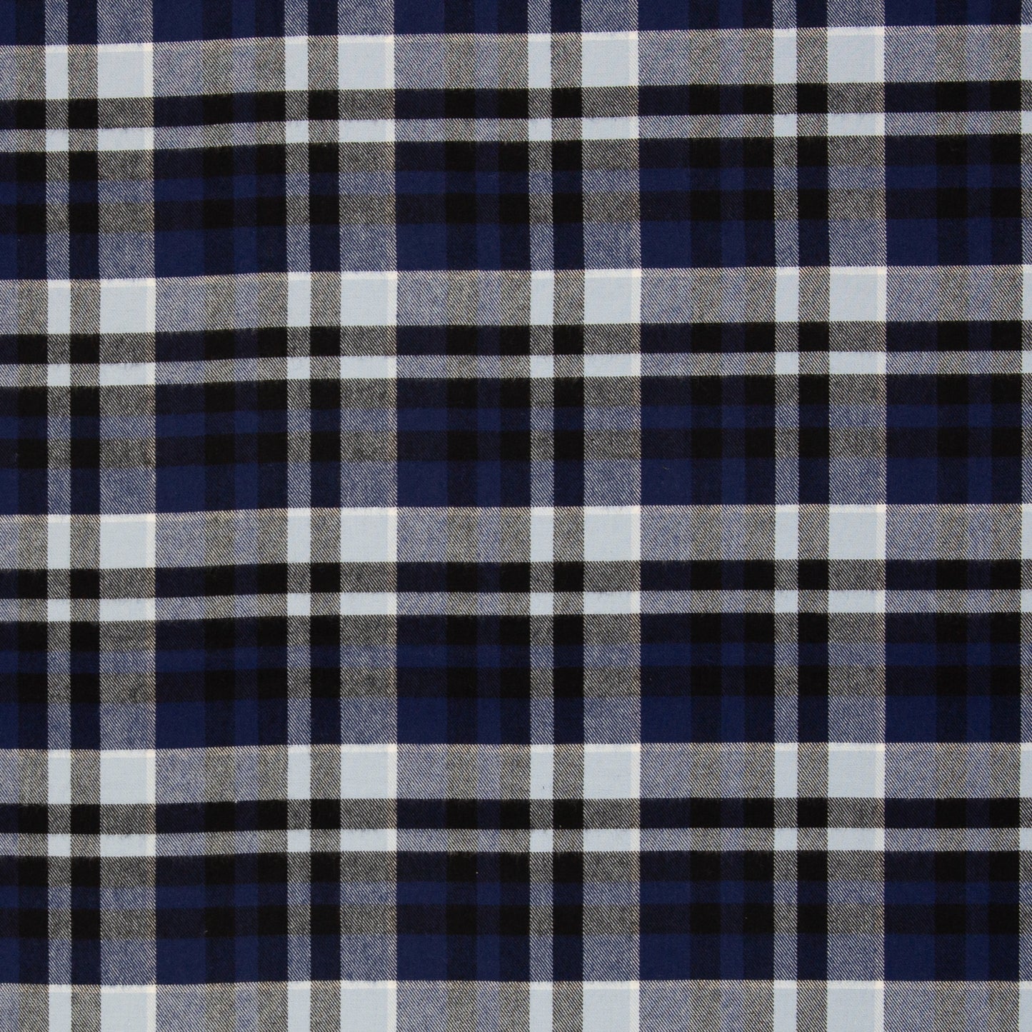 Baumwoll Flanell blau kariert Yukon Swafing