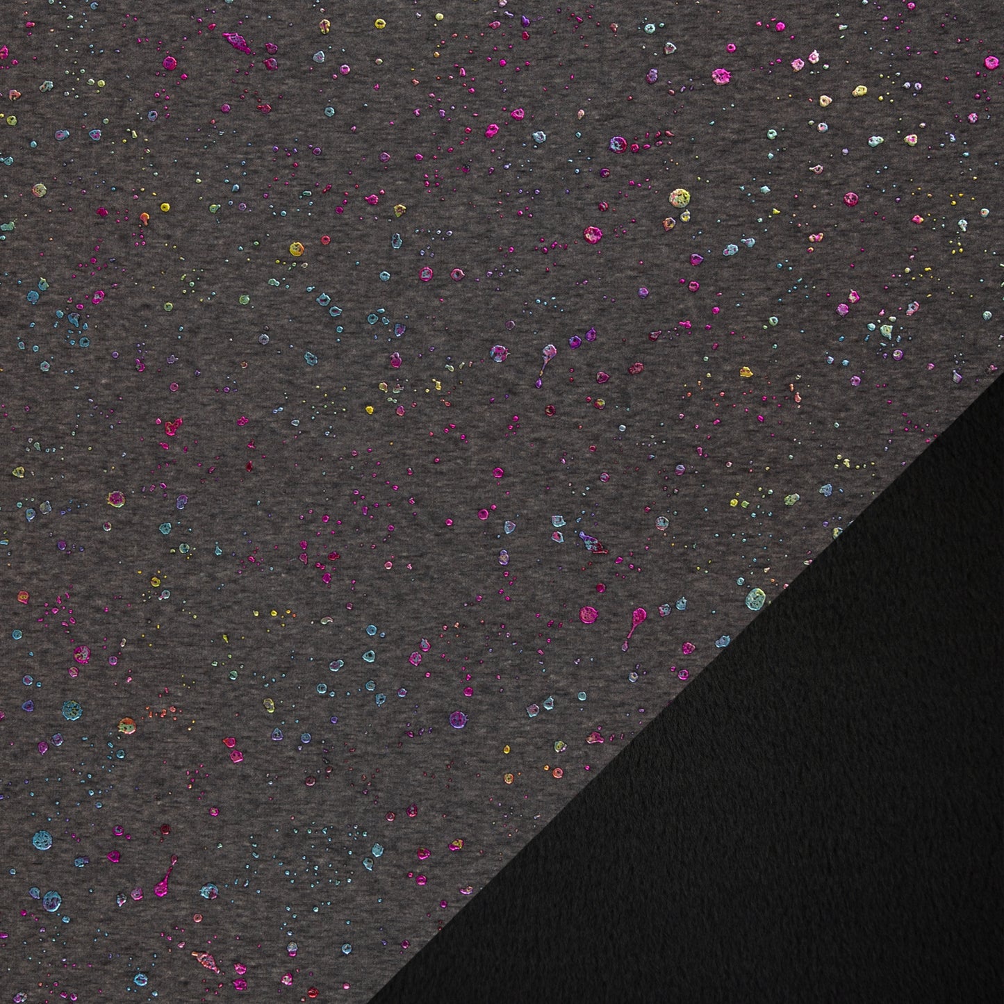 Alpenfleece "Farsund“ Sprenkel Tupfen Glitzer Swafing anthrazit meliert