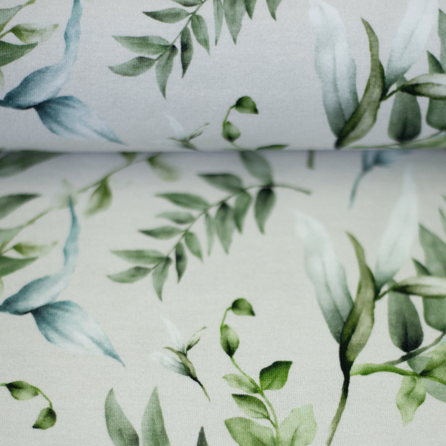 Jersey Summer – Baumwolljersey Eukalyptus Blätter | Swafing