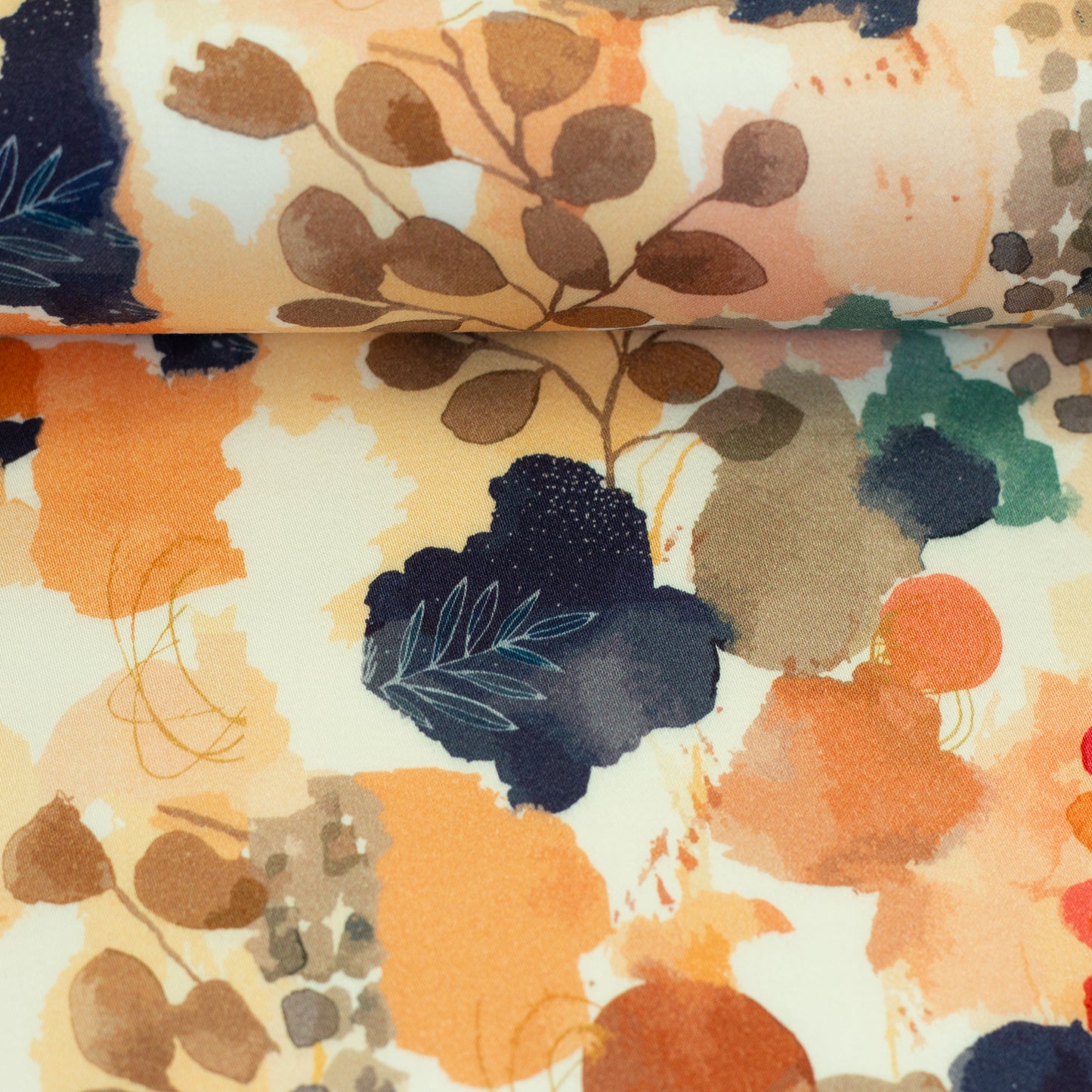 elastische Viskose Jill Swafing Aquarell Floral