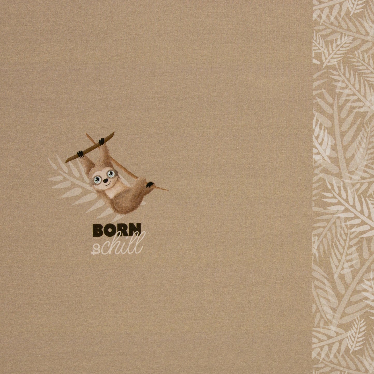 Panel Born to Chill Jersey Faultier – Baumwolljersey Lazy Jungle by Mrs Mint Design | Swafing