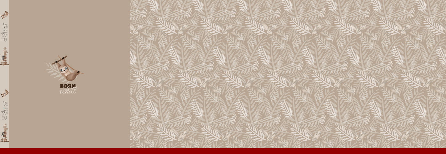 Panel Born to Chill Jersey Faultier – Baumwolljersey Lazy Jungle by Mrs Mint Design | Swafing