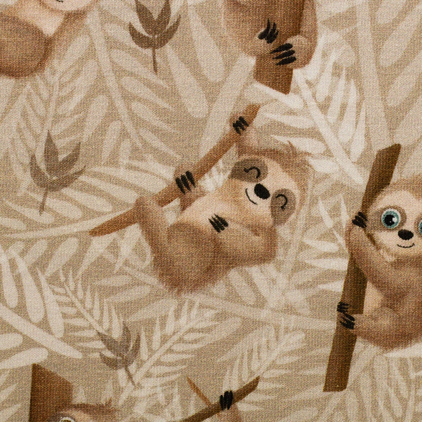 Jersey Faultier – Baumwolljersey Lazy Jungle by Mrs Mint Design Swafing