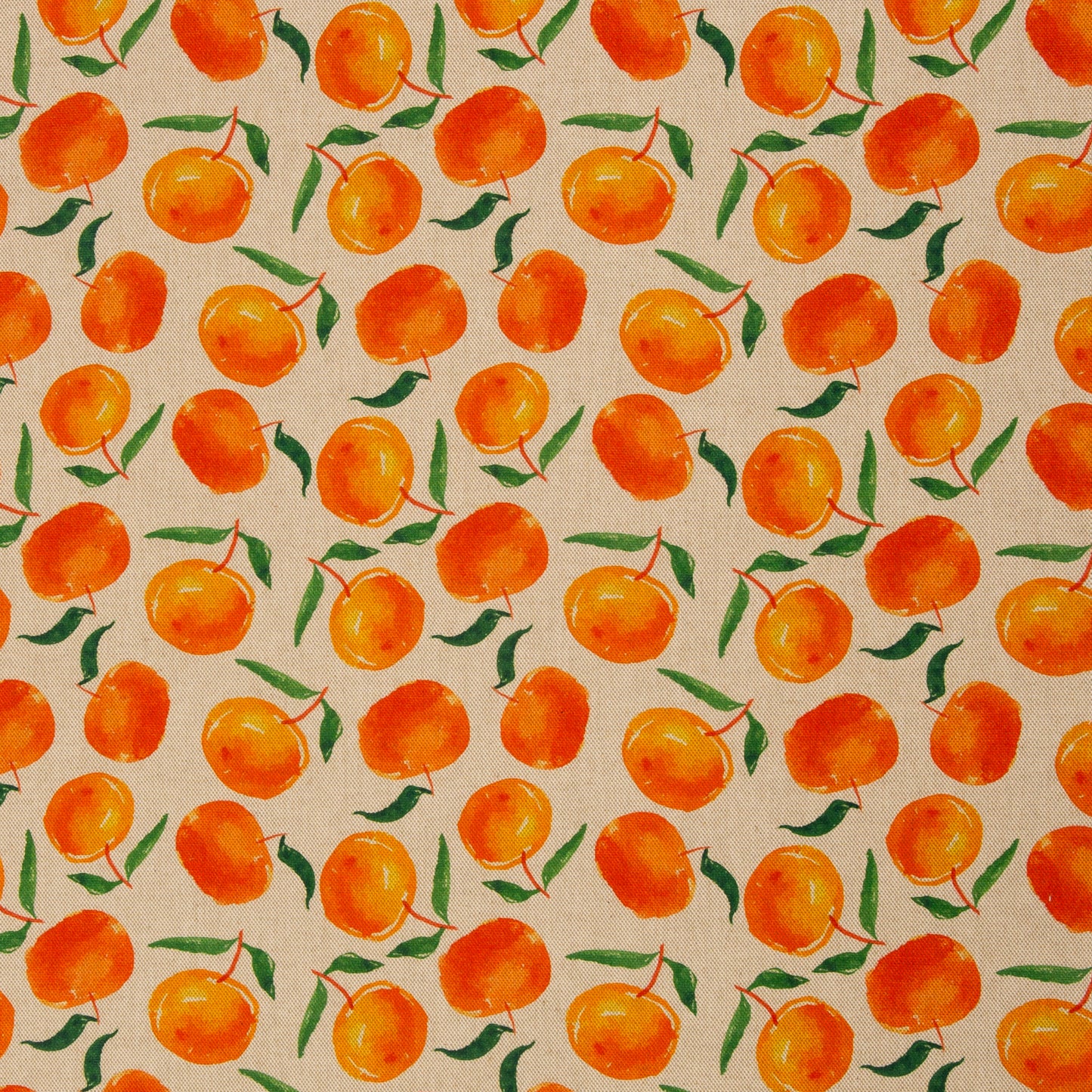 Canvas Leinenoptik Ulli Orangen Swafing beige / orange