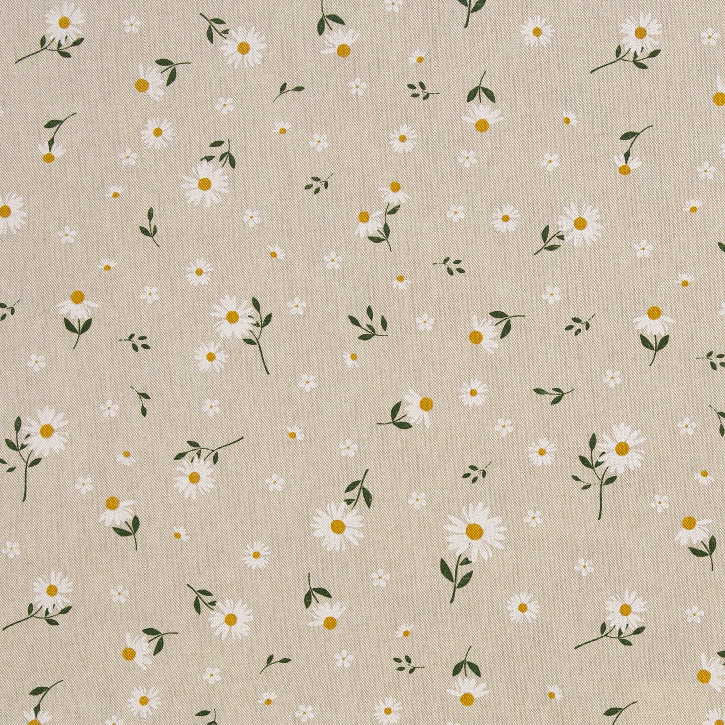 Canvas Leinenoptik Gänseblümchen beige Swafing Petra
