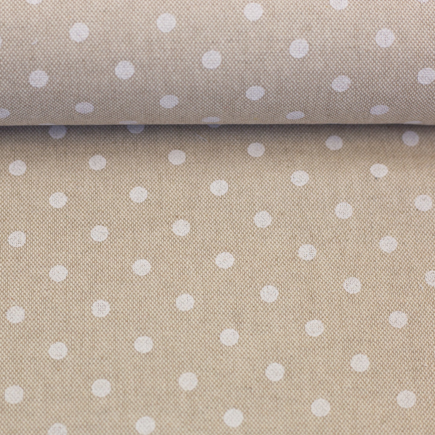 Canvas Leinenoptik Punkte beige Swafing Petra