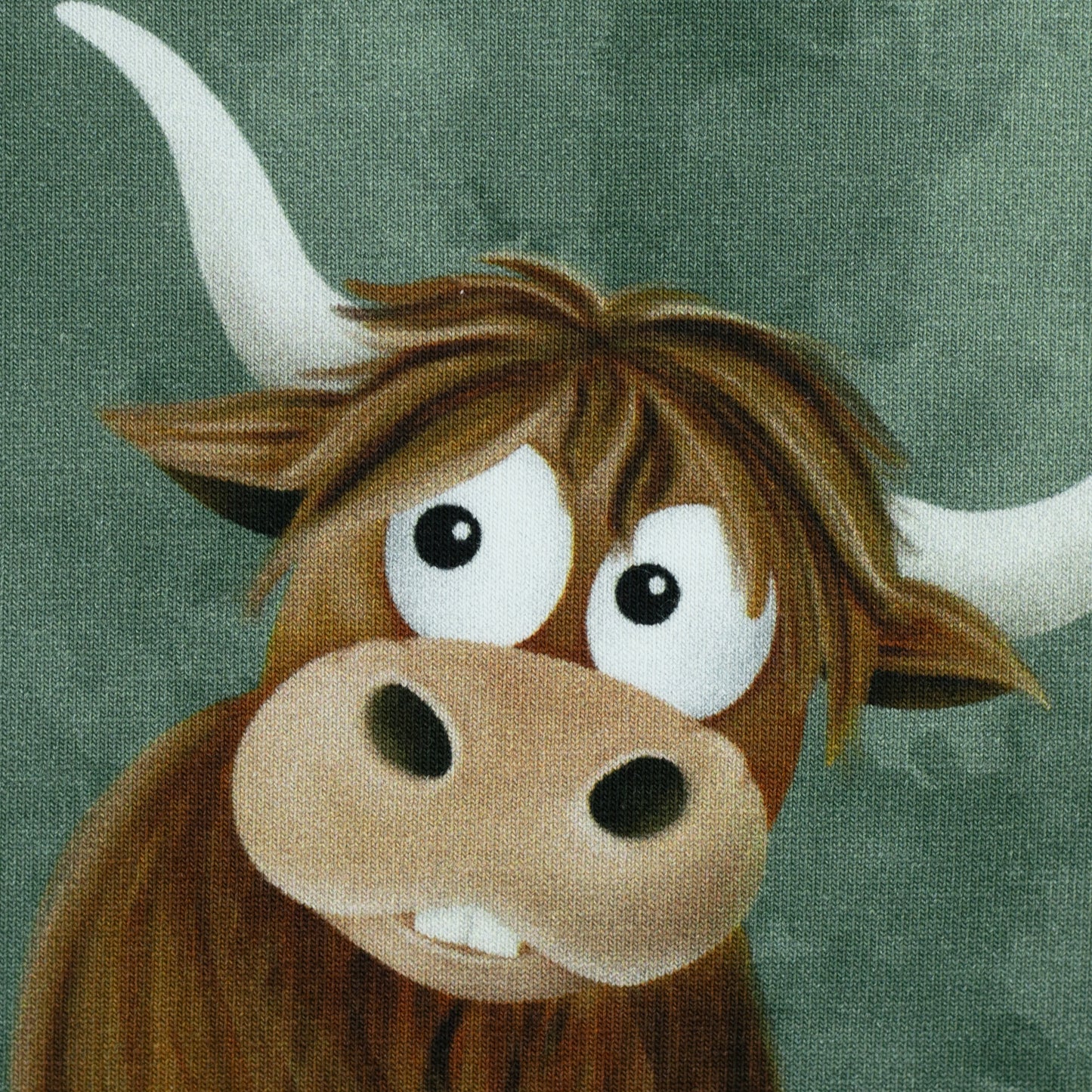 Panel – French Terry Kühe Holy Cow by Mrs Mint Design | Swafing smaragd