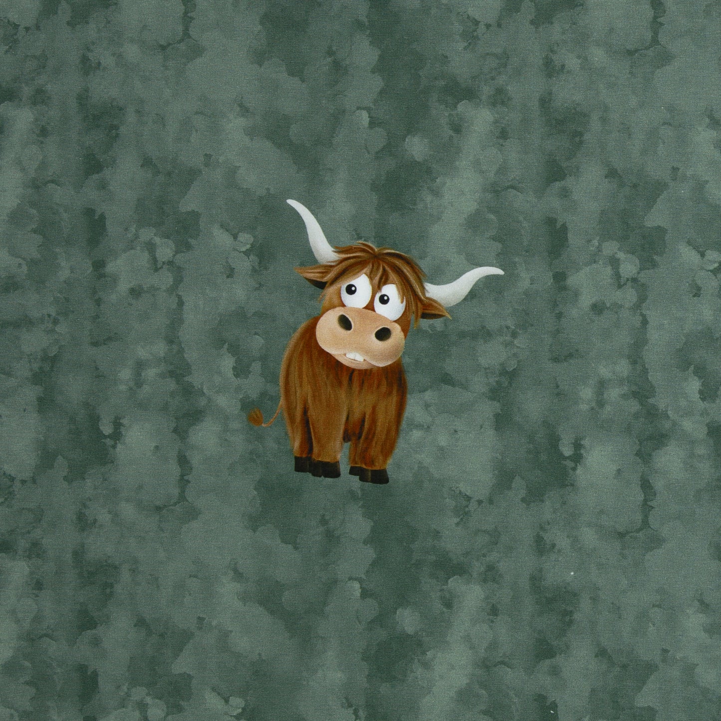 Panel – French Terry Kühe Holy Cow by Mrs Mint Design | Swafing smaragd
