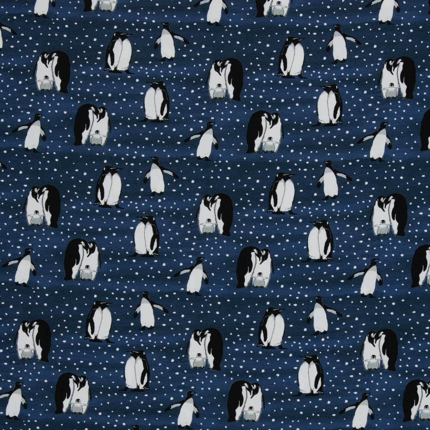 Baumwolljersey Pinguin Arctic Animals by JaTiJu Swafing dunkelblau