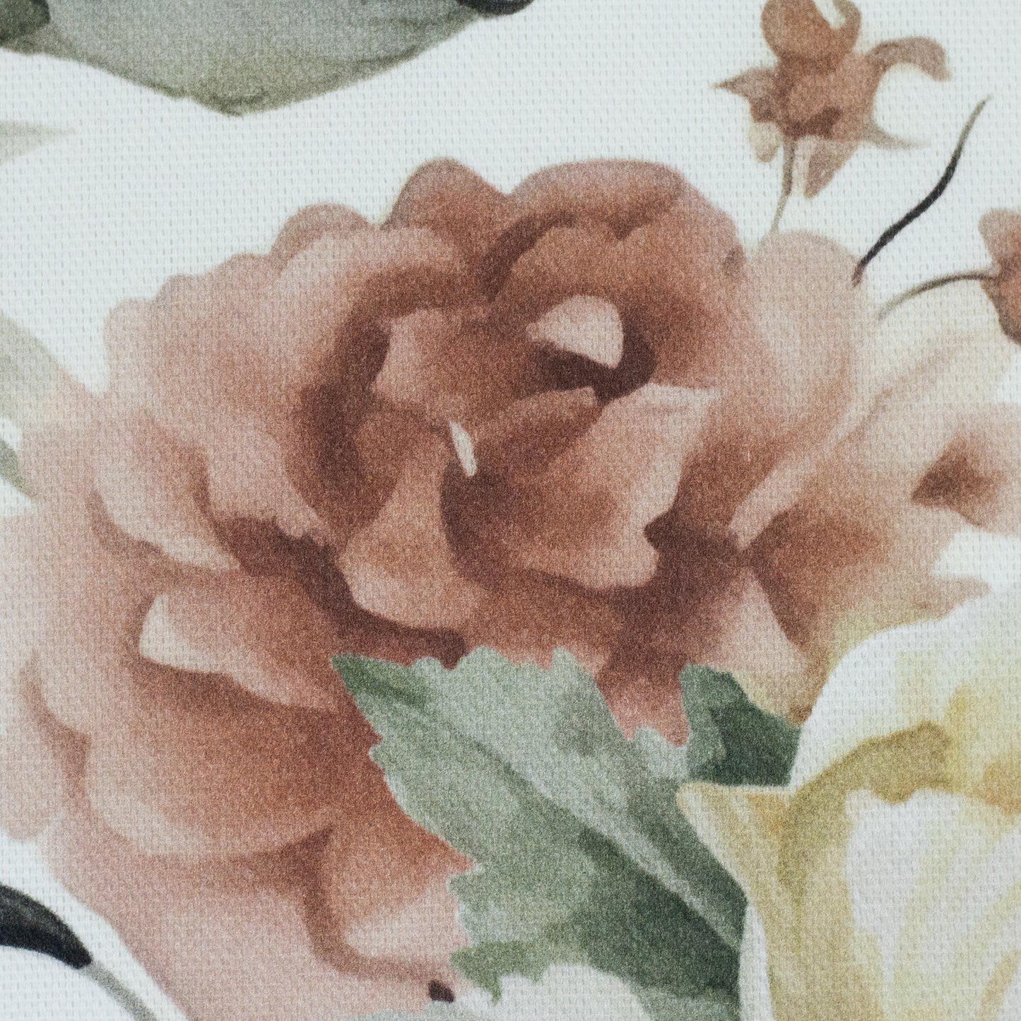 Canvas Leinenoptik Blumen weiß Swafing Laura