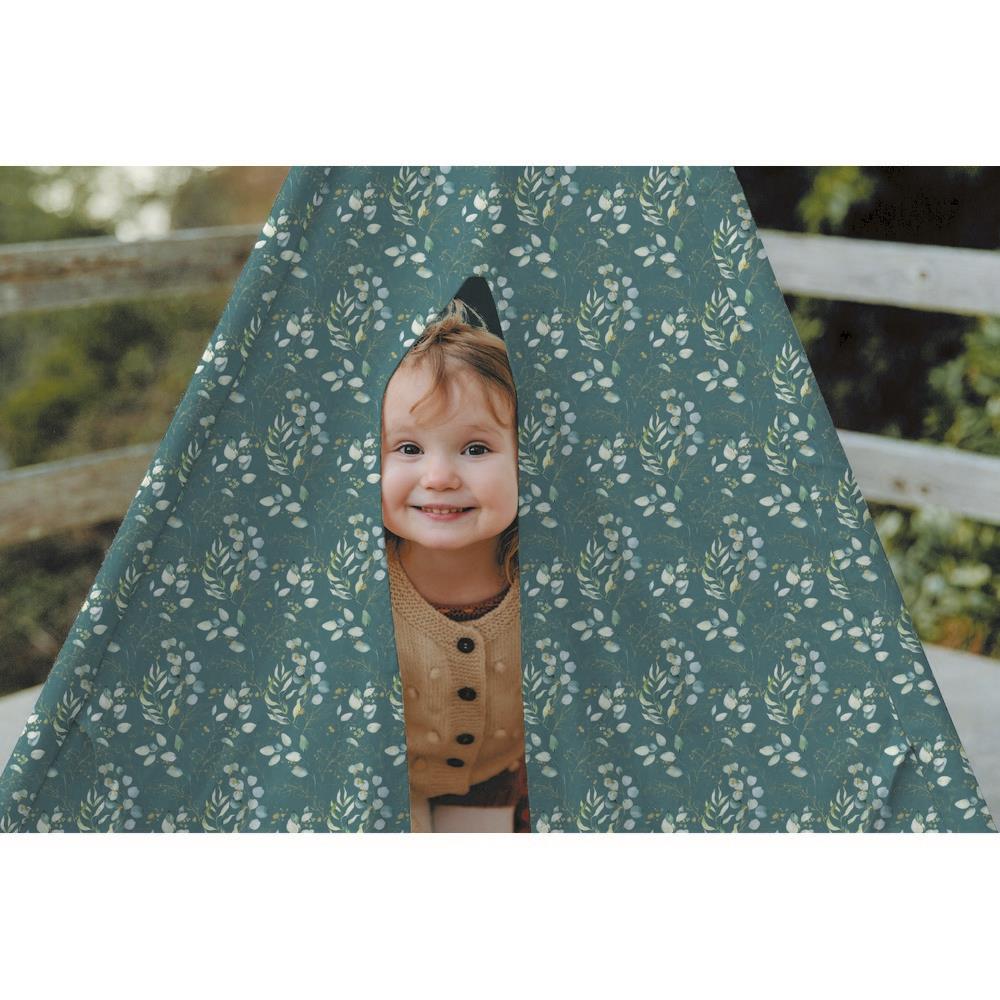 Canvas Eukalyptus Leinenstruktur mint