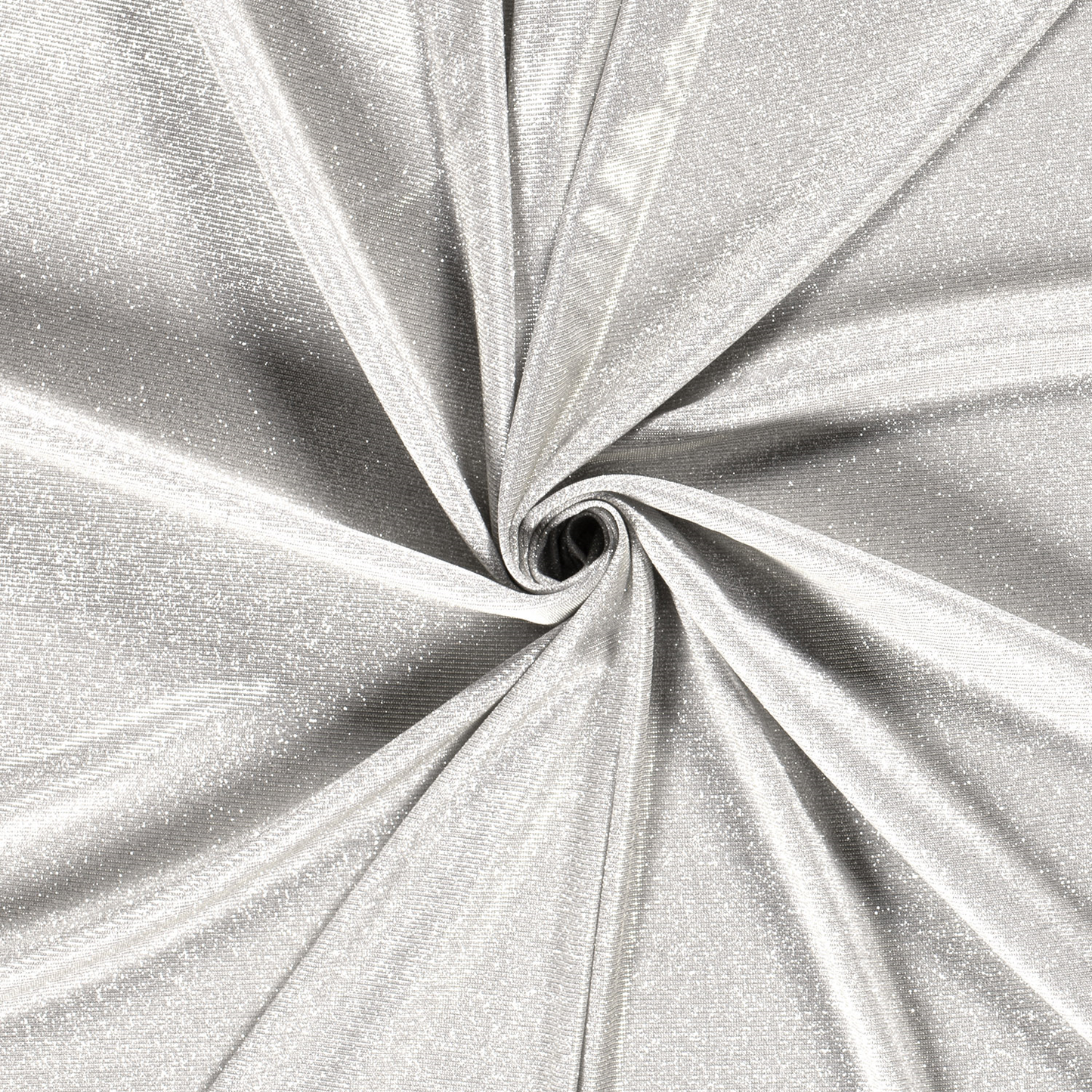 Polyester Jersey Stoff Lurex Uni Silber