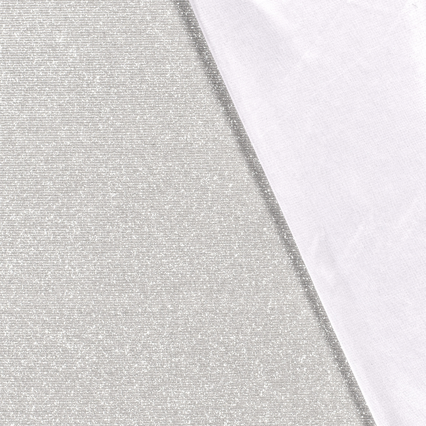 Polyester Jersey Stoff Lurex Uni Silber