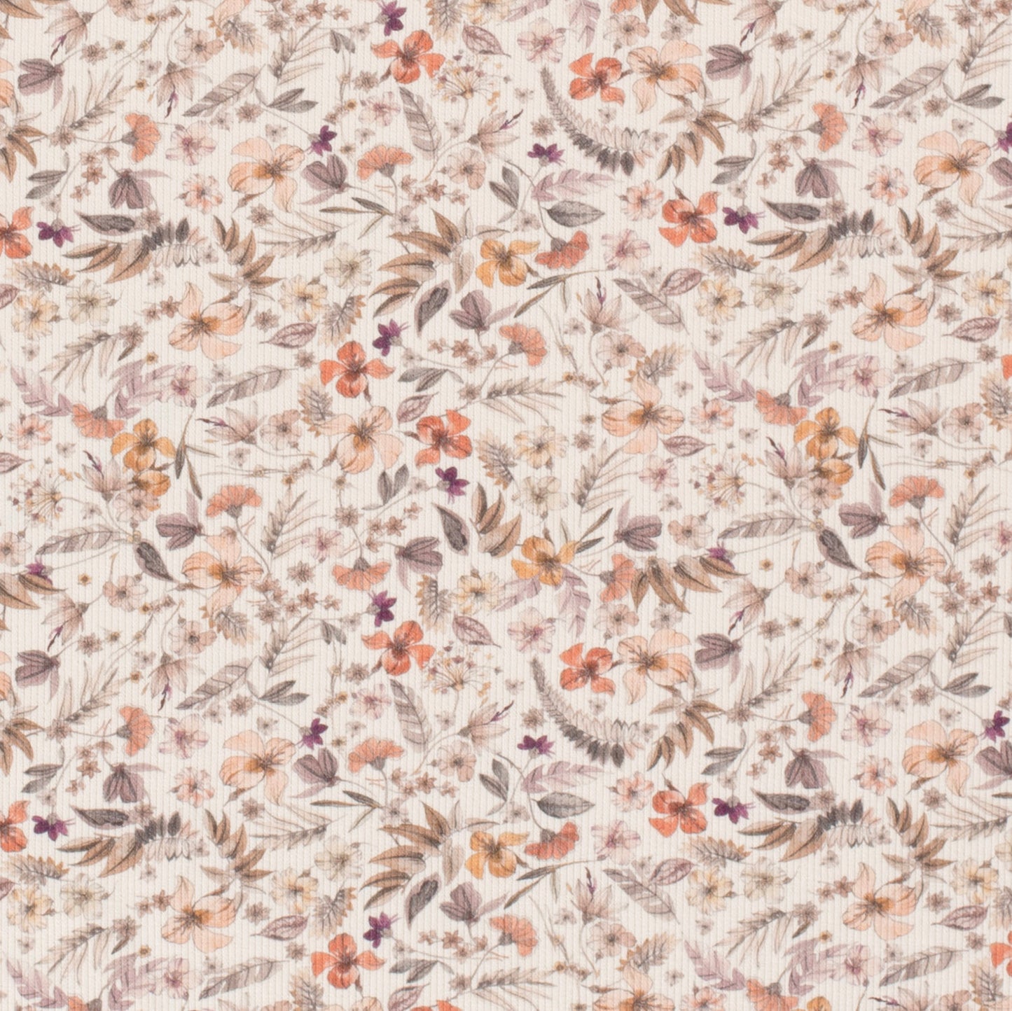 Rippjersey Floral Blumen Zweige