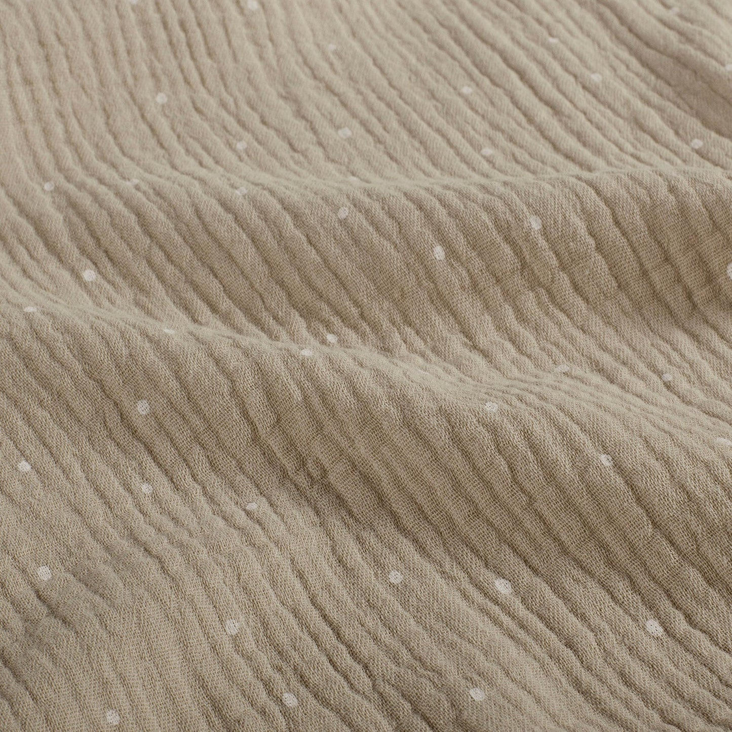 Musselin Punkte beige