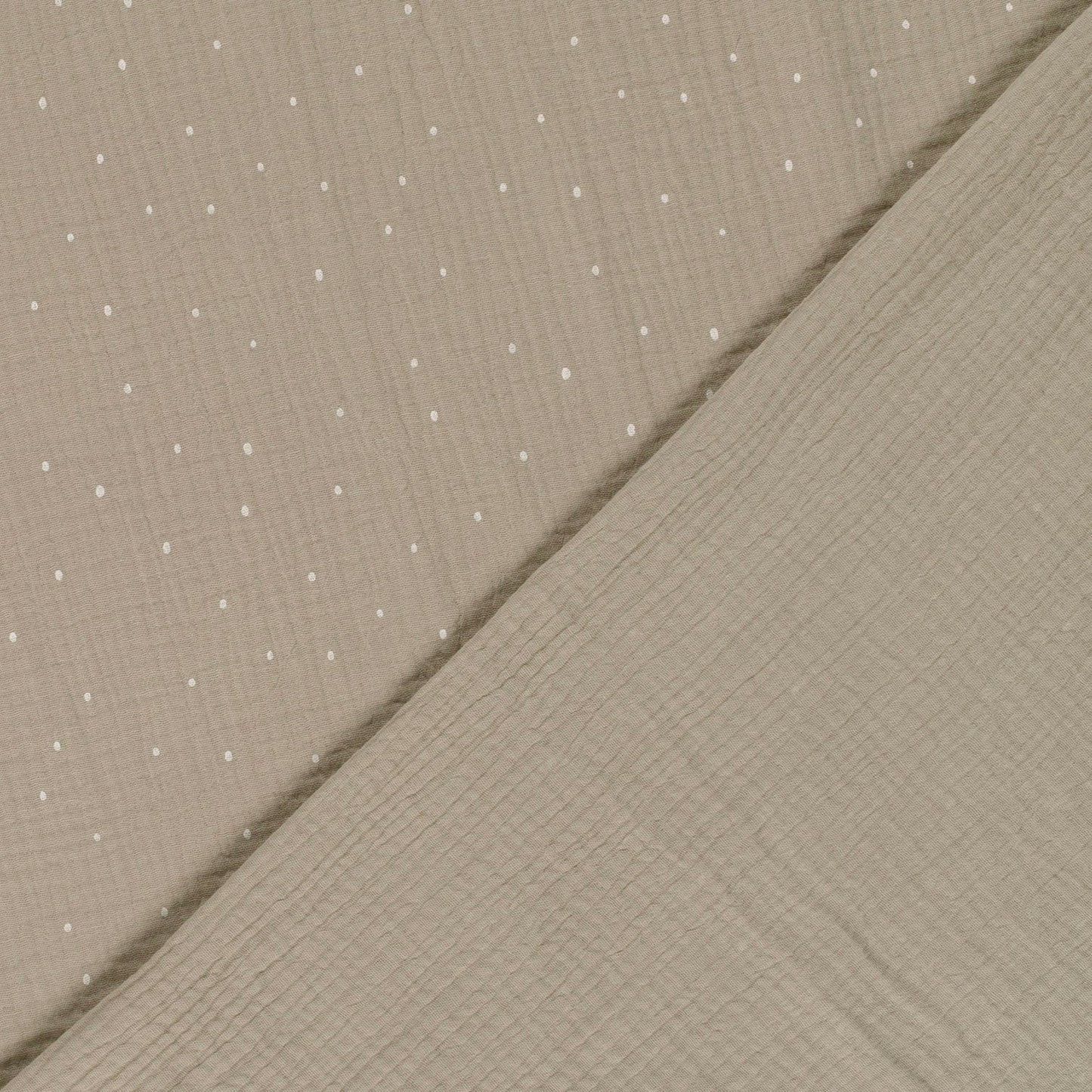 Musselin Punkte beige
