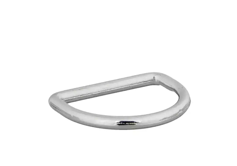4 D-Ringe 20 mm silber