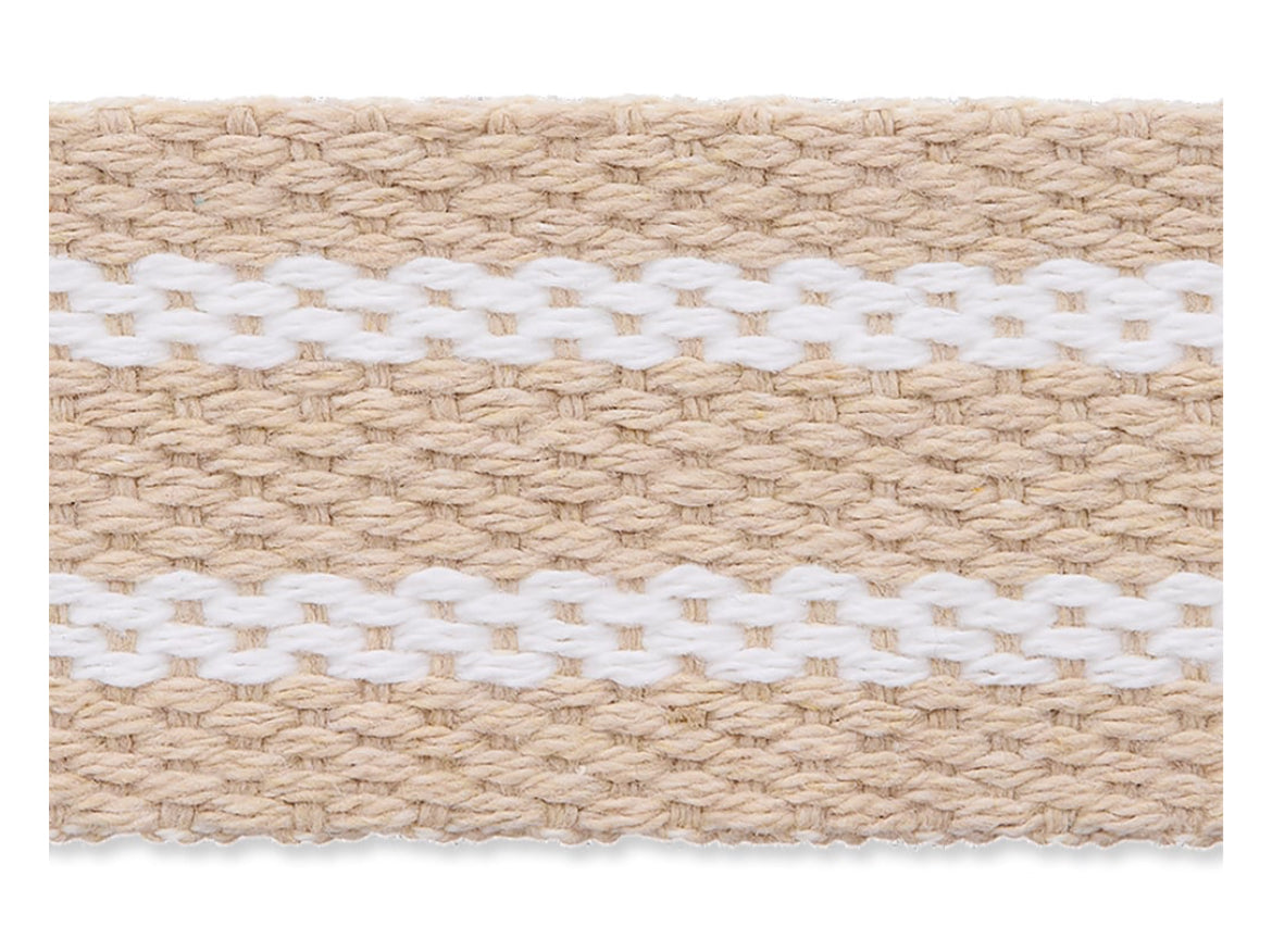 Gurtband 40mm beige weiß gestreift