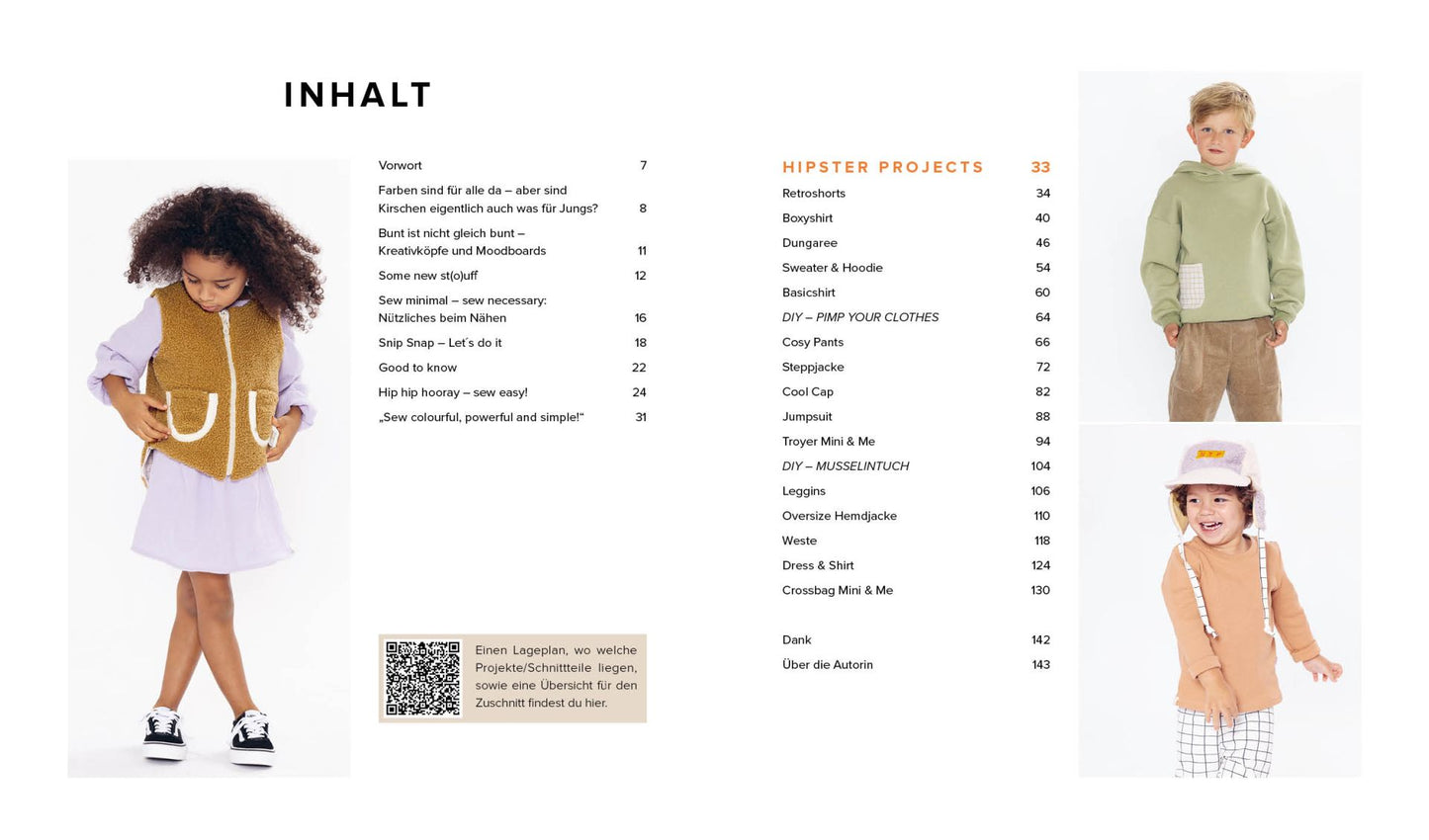 Buch von EMF Verlag "Little Hipster" Kinderkleidung nähen JulesNaht Gr. 74 - 140