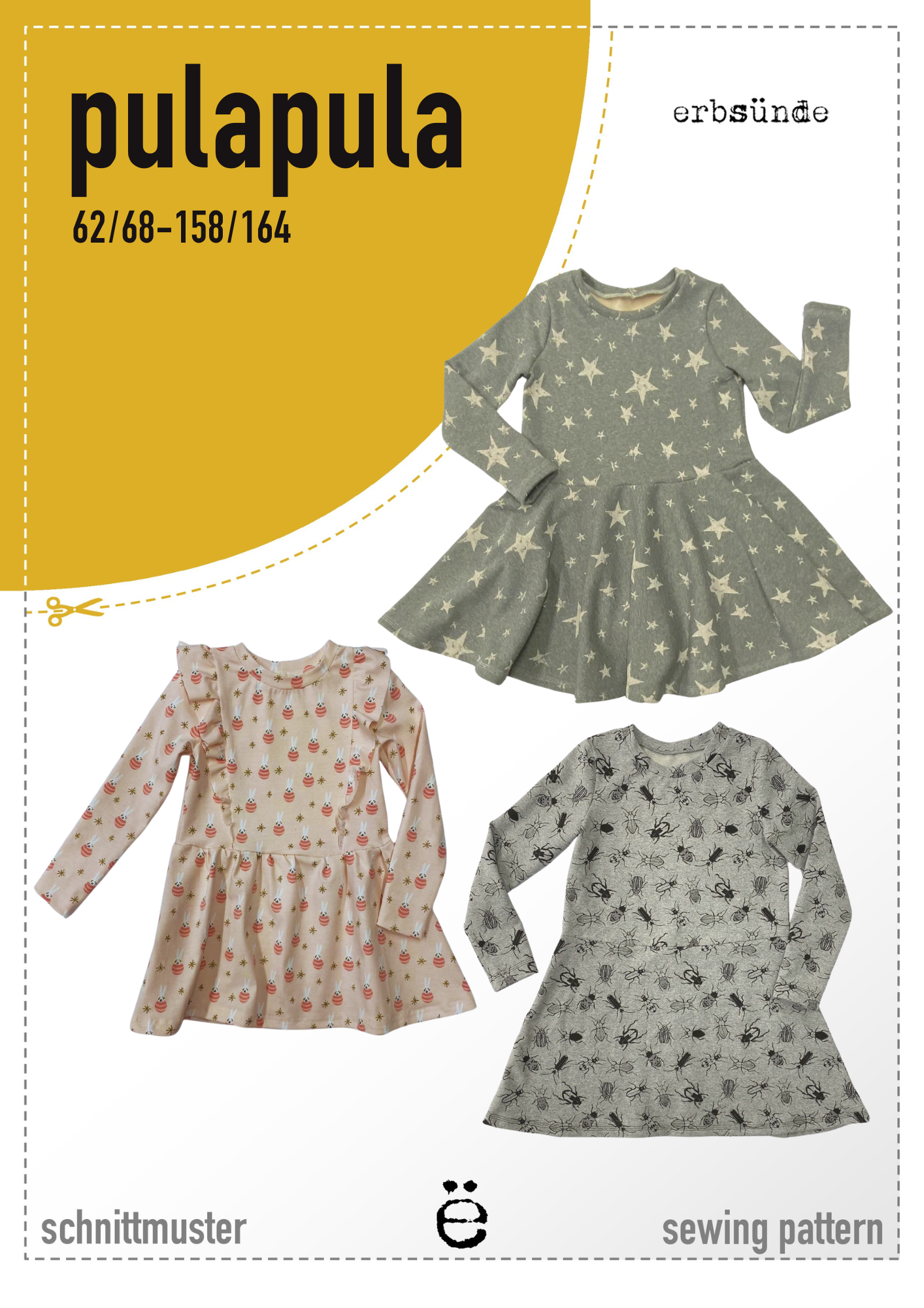 Erbsünde Schnittmuster "pulapula" Kleid Kinder