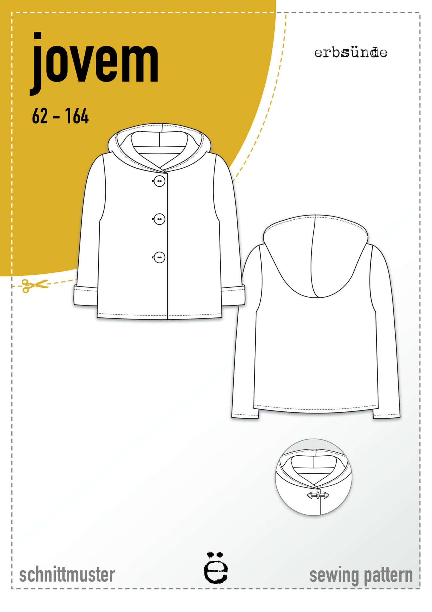 Erbsünde Schnittmuster "jovem" Jacke Kind