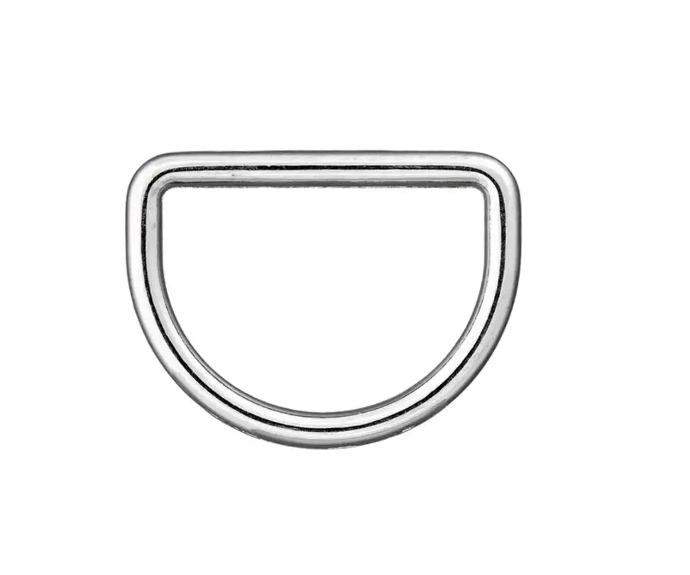 4 D-Ringe 20 mm silber