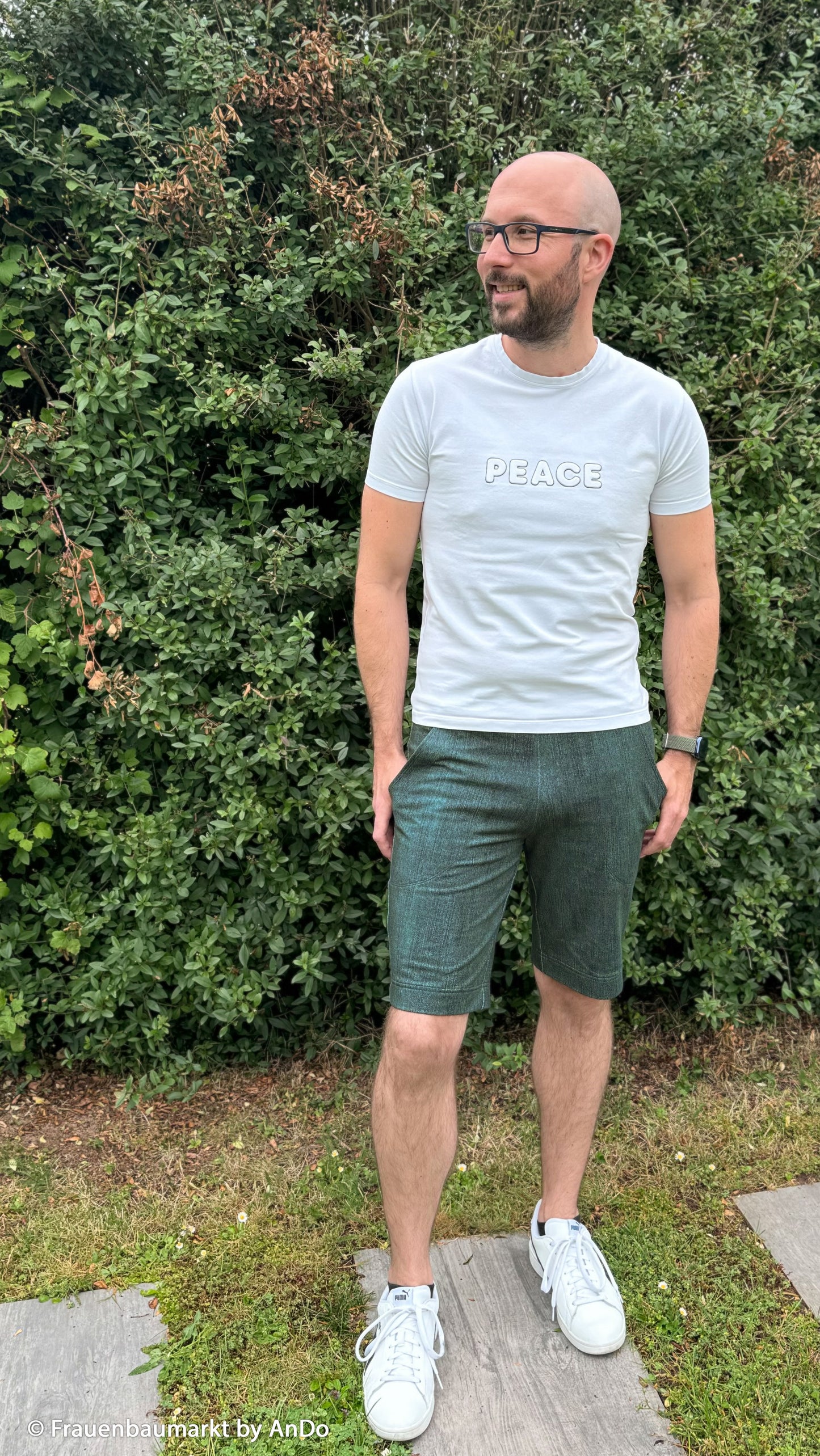 French Terry Denim Swafing Jeansoptik khaki