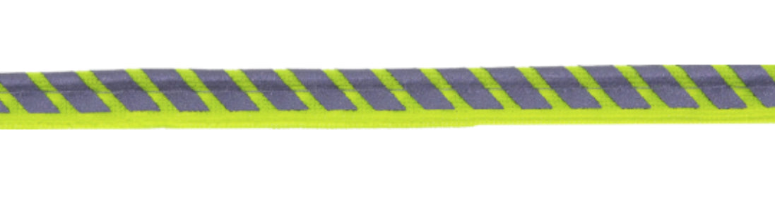 Reflektor-Paspel neongrün gestreift 10 mm