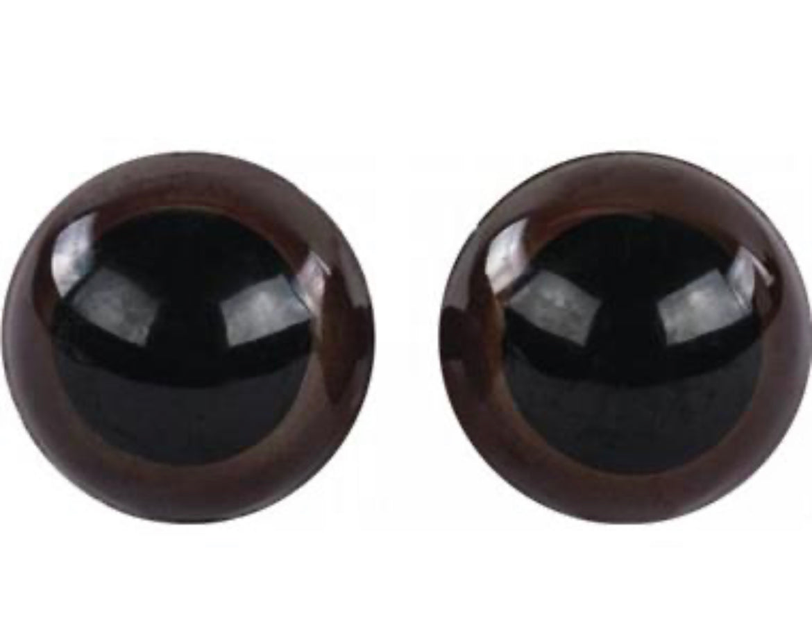 Rayher Sicherheitsaugen mit Steckverschluss 15 mm dunkelbraun