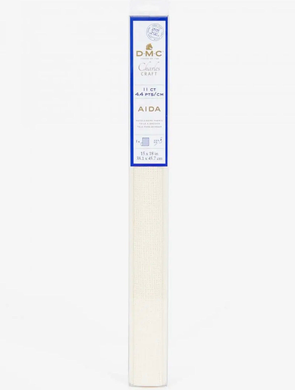 DMC Aida Stoff weiß 38,1 x 45,7 cm 4.4 PTS/cm II CT