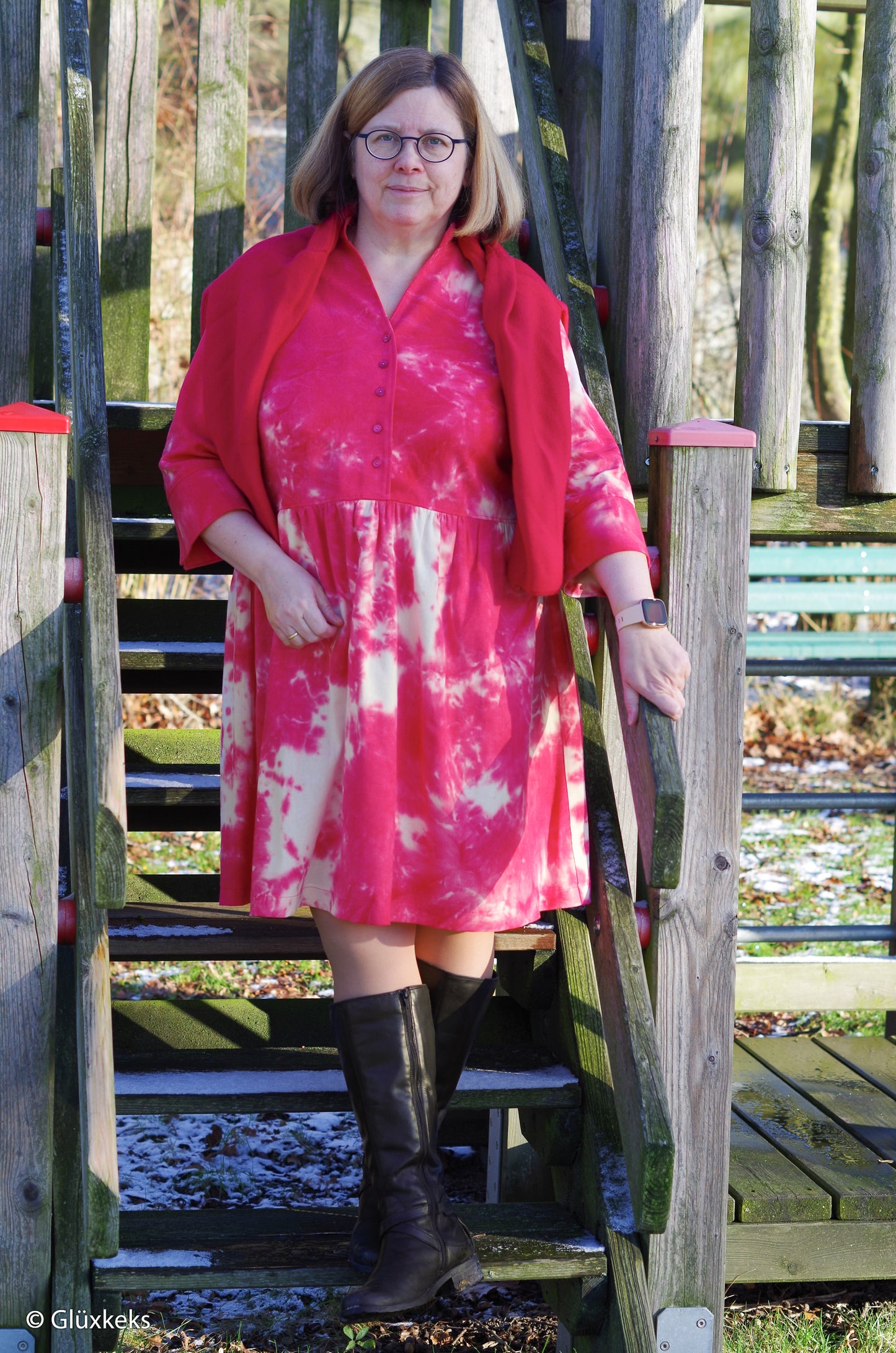Viskose / Leinen Batik „Ronda“ Swafing pink