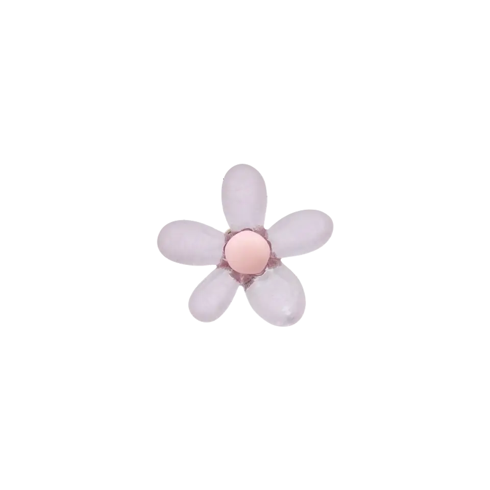 Polyesterknopf Oese Blume 15 mm flieder