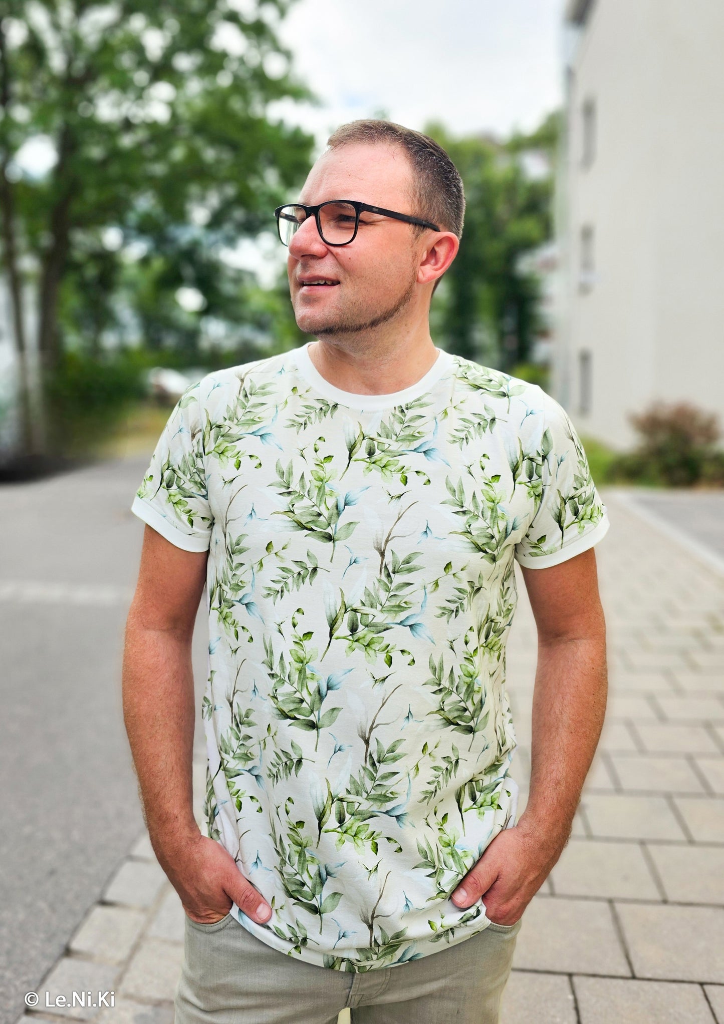 Jersey Summer – Baumwolljersey Eukalyptus Blätter | Swafing