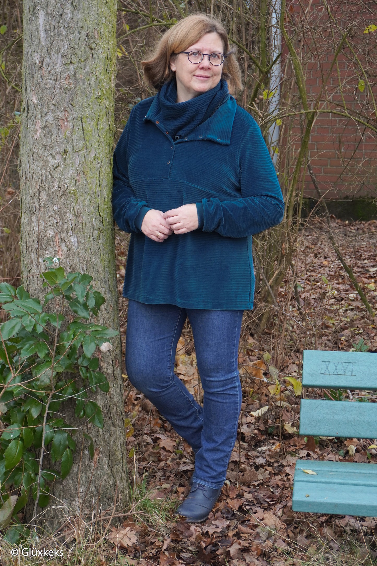 Breitcord Jersey / Nicky Uni Jutta Swafing petrol