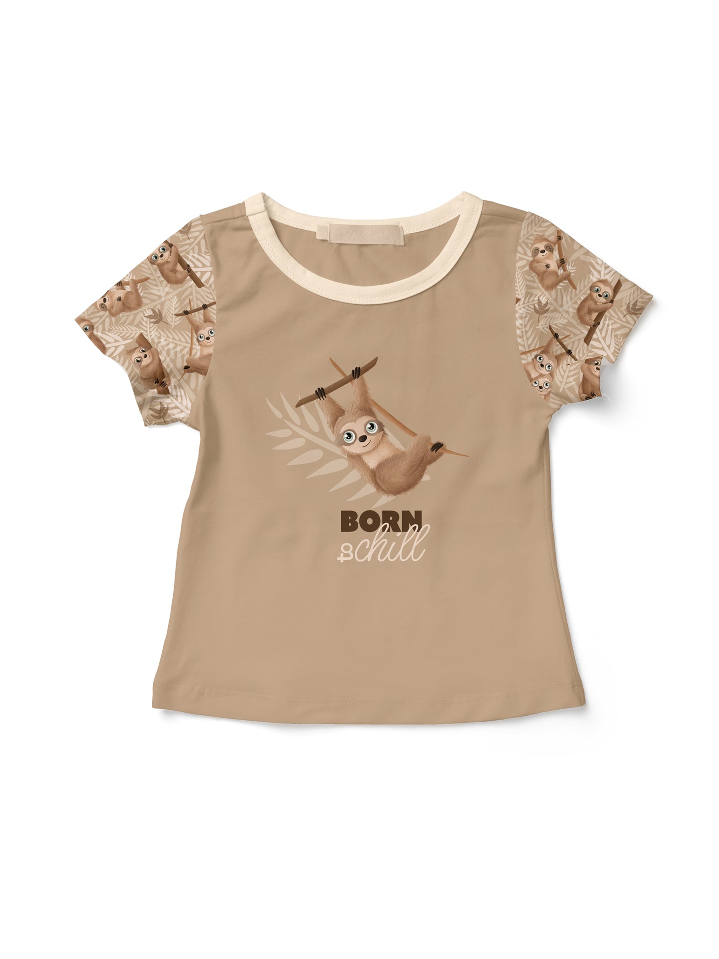 Panel Born to Chill Jersey Faultier – Baumwolljersey Lazy Jungle by Mrs Mint Design | Swafing