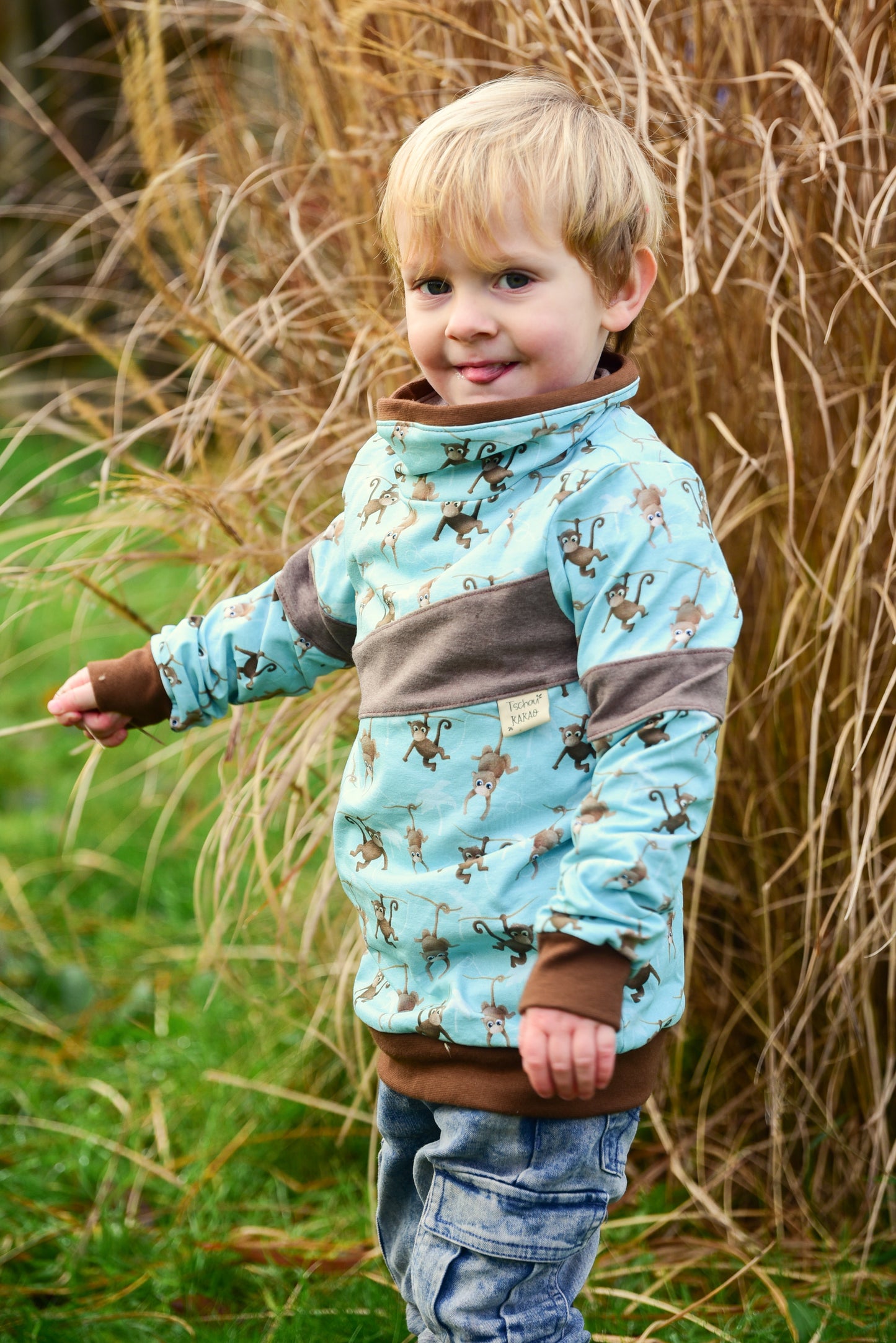 Baumwolljersey Affen Ahoi by Mrs Mint Design Swafing