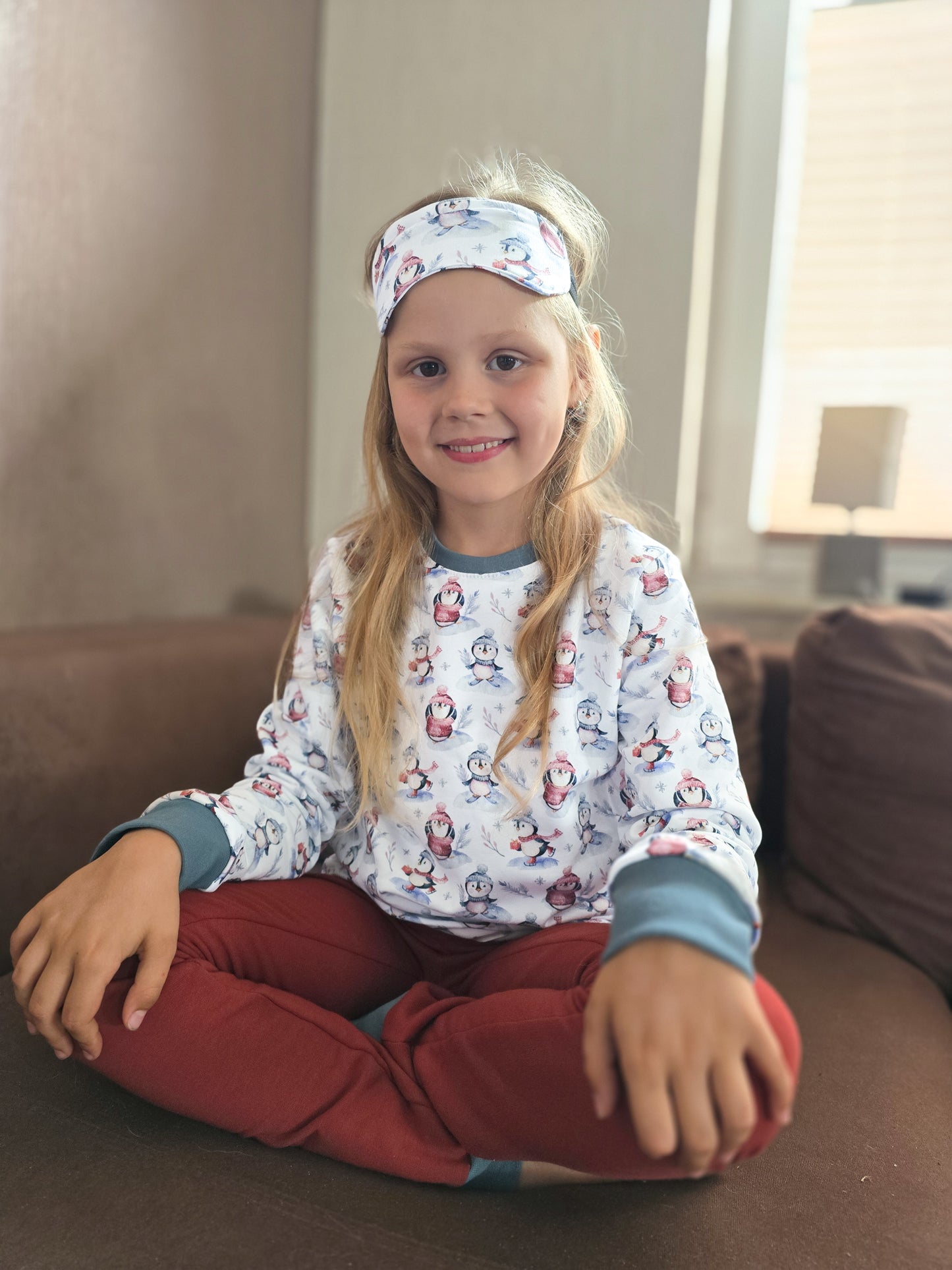 Sweat angeraut Cosy Pinguin Swafing weiß